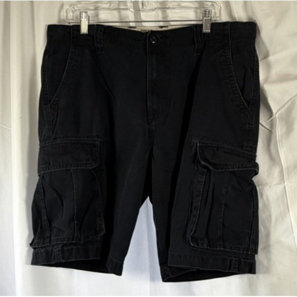 Old Navy Cargo Shorts Black Mens 36 Outdoor Cotton Casual Adult Hiking Work